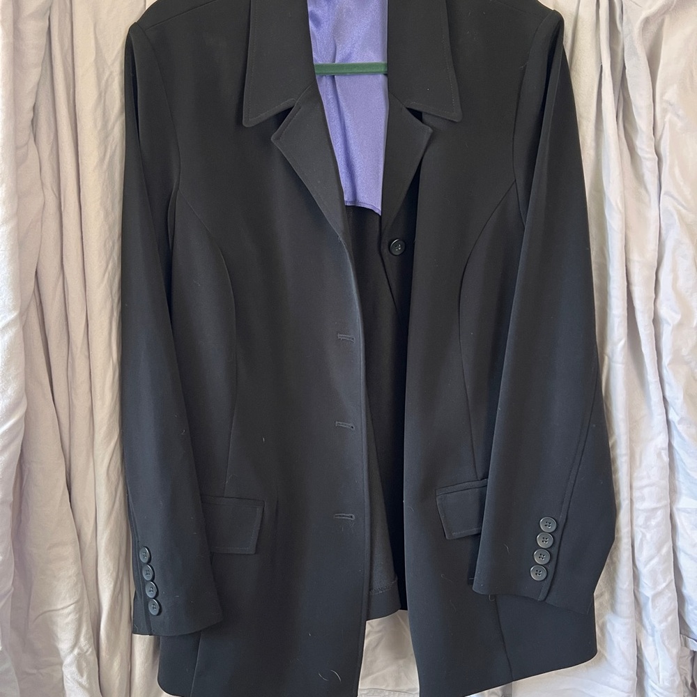 Amanda Smith Black Blazer with Purple Lining